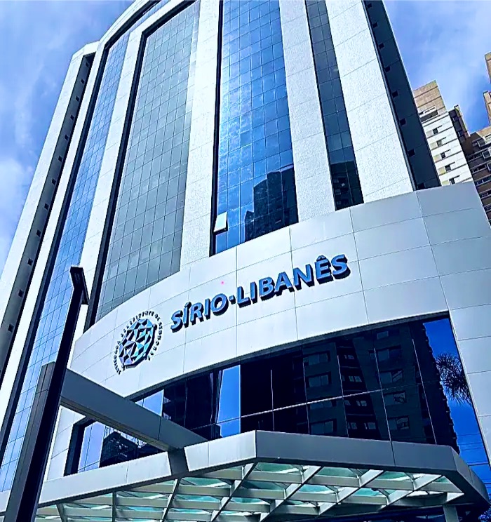 Fachada do Hospital Sírio-Libanês, em São Paulo